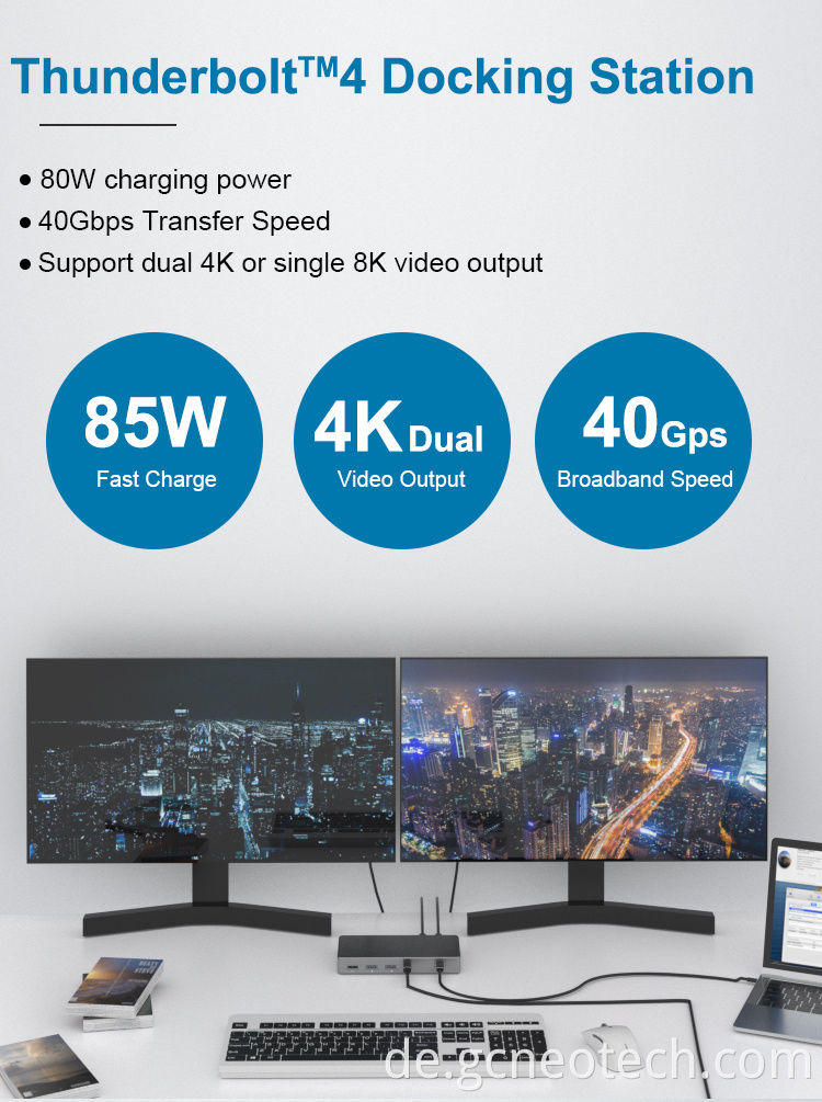 Thunderbolt Dock with Thunderbolt 4 cable